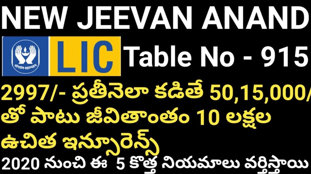 Top 10 New Jeevan Anand Policy 915 Life Insurance with family