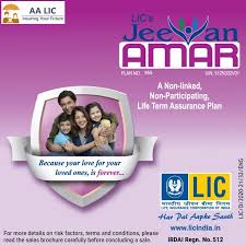 "Image showcasing the Jeevan Amar life insurance plan on Policy Bazaar,